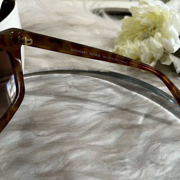 NEW Michael Kors Polynesia MK2013 Vintage Tortoise Shell Brown Square Sunglasses - Picture 12 of 14